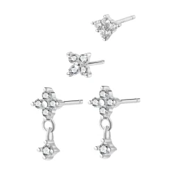 Earring Stack Sets | Ohrstecker | Hey Happiness Gänseblümchen Ohrringe Set Sterlingsilber