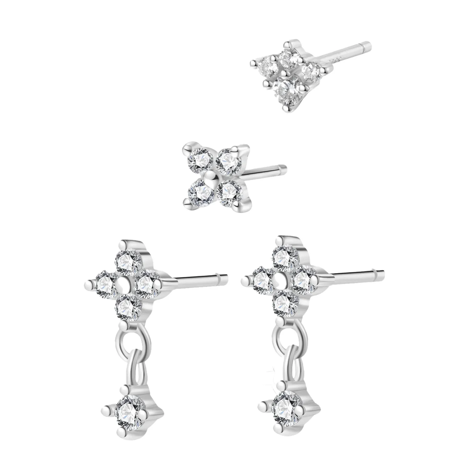 Earring Stack Sets | Ohrstecker | Hey Happiness Gänseblümchen Ohrringe Set Sterlingsilber