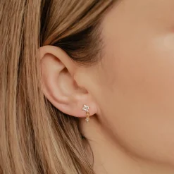 Ohrstecker | Hey Happiness Gänseblümchen Ohrringe Silber 925 Hängend