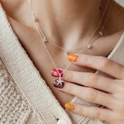 Necklace Sets | Hey Happiness Gänseblümchen und Schmetterling Ketten Set Silber Silver