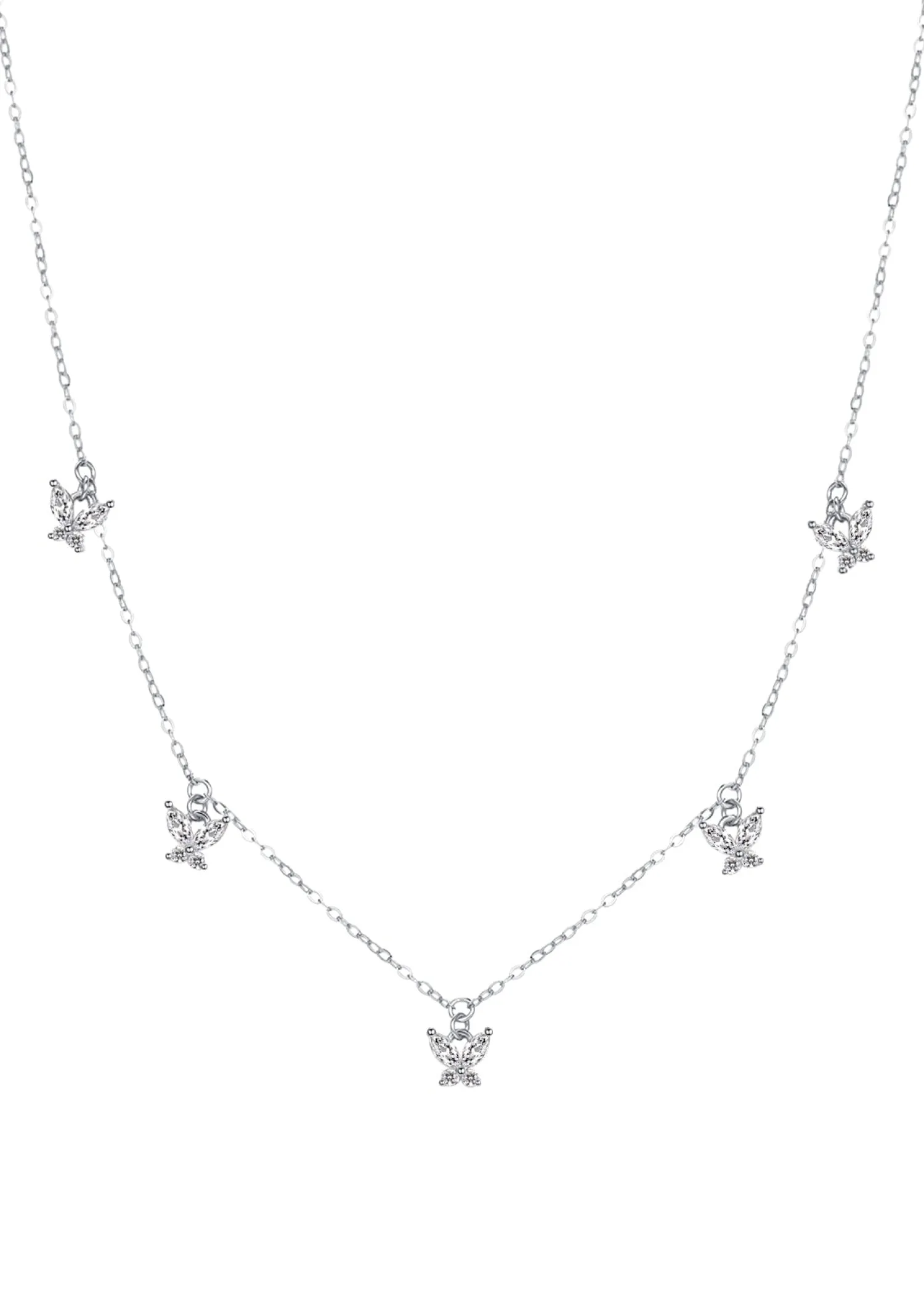 Necklace Sets | Hey Happiness Gänseblümchen und Schmetterling Ketten Set Silber Silver