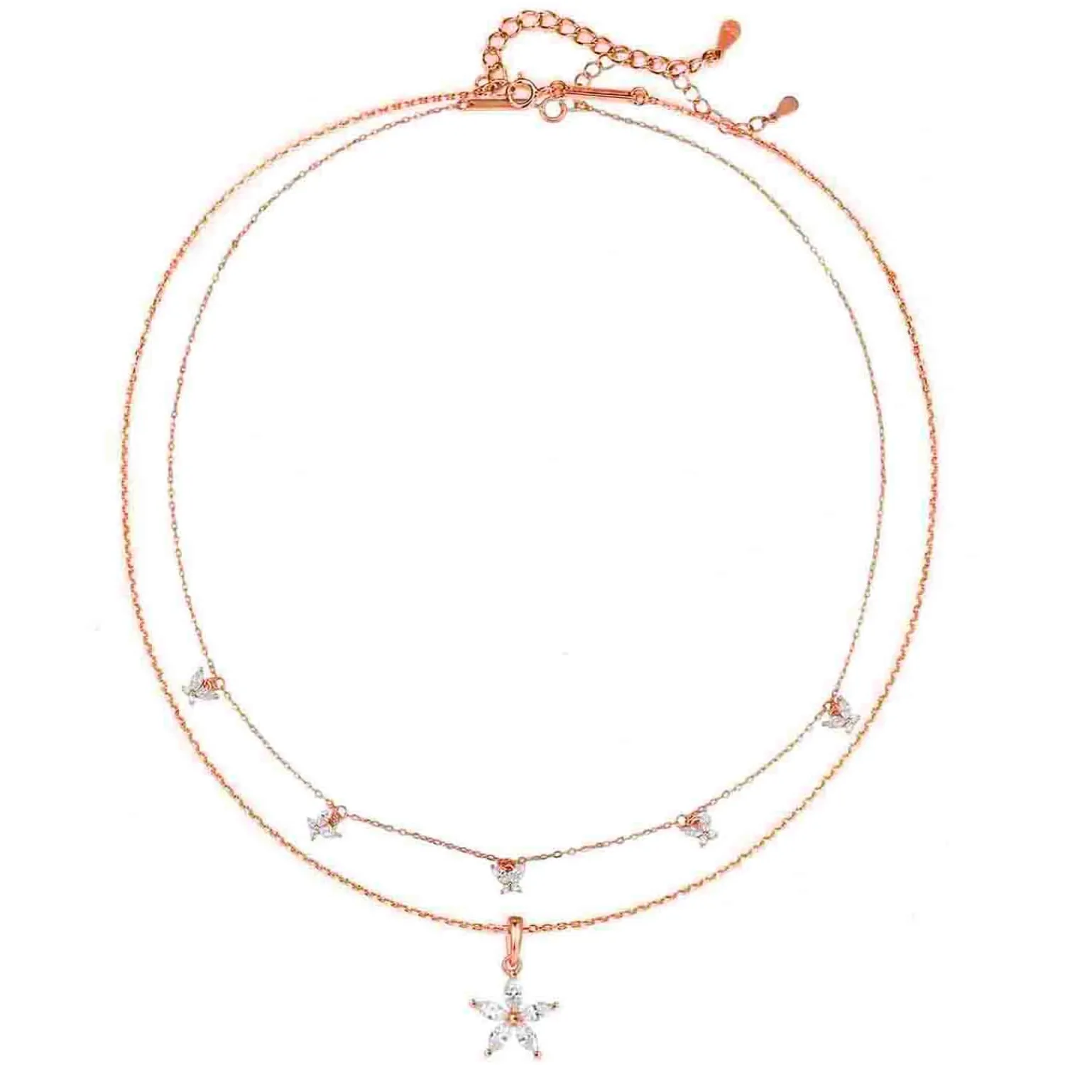 Necklace Sets | Hey Happiness Gänseblümchen und Schmetterling Ketten Set in Gold