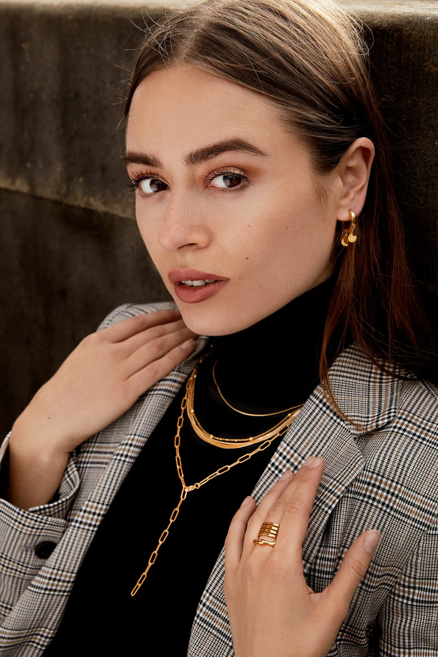 Filigrane Ketten | Hey Happiness Kette Mehrreihig Gold