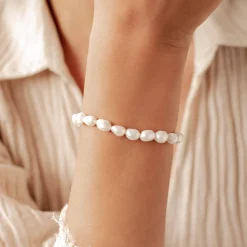 Ketten Armbänder | Hey Happiness Grace Perle Armband aus Sterlingsilber
