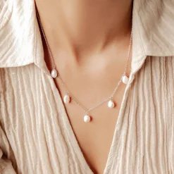 Perlenketten | Hey Happiness Grace Perlen Charms Kette aus Sterlingsilber