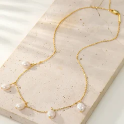 Perlenketten | Hey Happiness Grace Perlen Charms Kette aus Sterlingsilber
