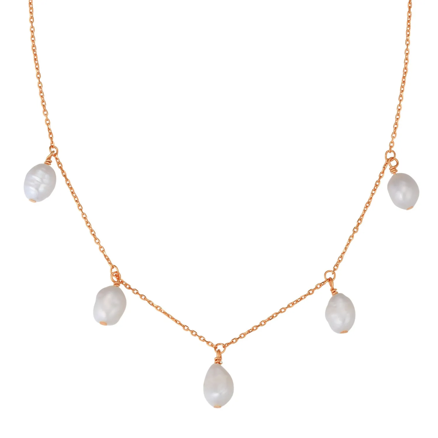 Perlenketten | Hey Happiness Grace Perlen Charms Kette aus Sterlingsilber