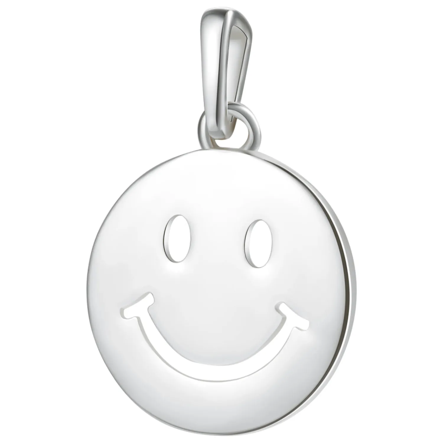 Anhänger | Hey Happiness Grinsen Anhänger für Glück und Freude in Silberfarbe Silver