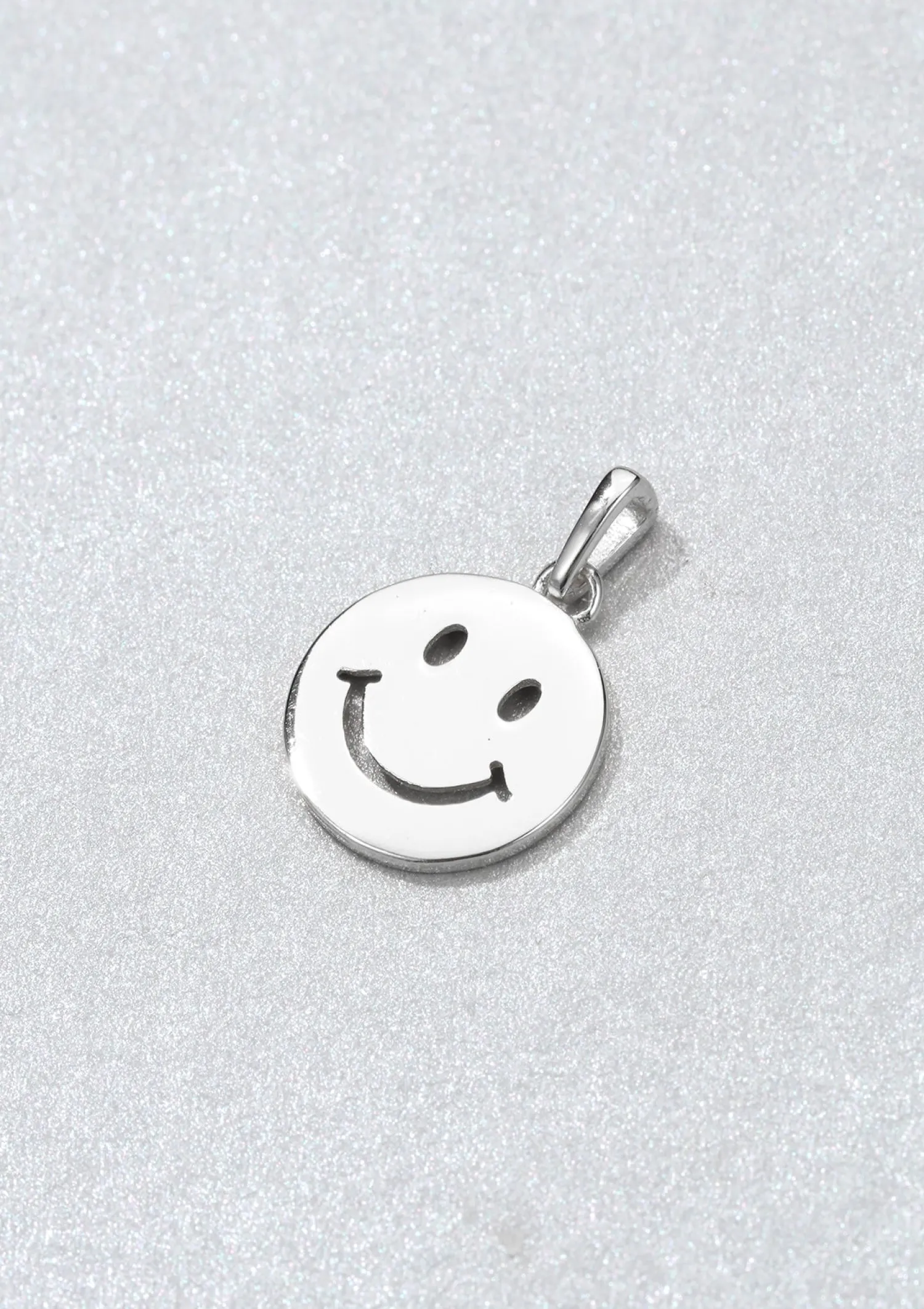 Anhänger | Hey Happiness Grinsen Anhänger für Glück und Freude in Silberfarbe Silver