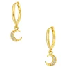 Huggie Ohrringe | Hey Happiness Halbmond Huggies Ohrringe Sterlingsilber in Gold