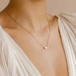 Filigrane Ketten | Hey Happiness Halskette mit Anhänger „Sweetheart“ in Roségold Rose Gold
