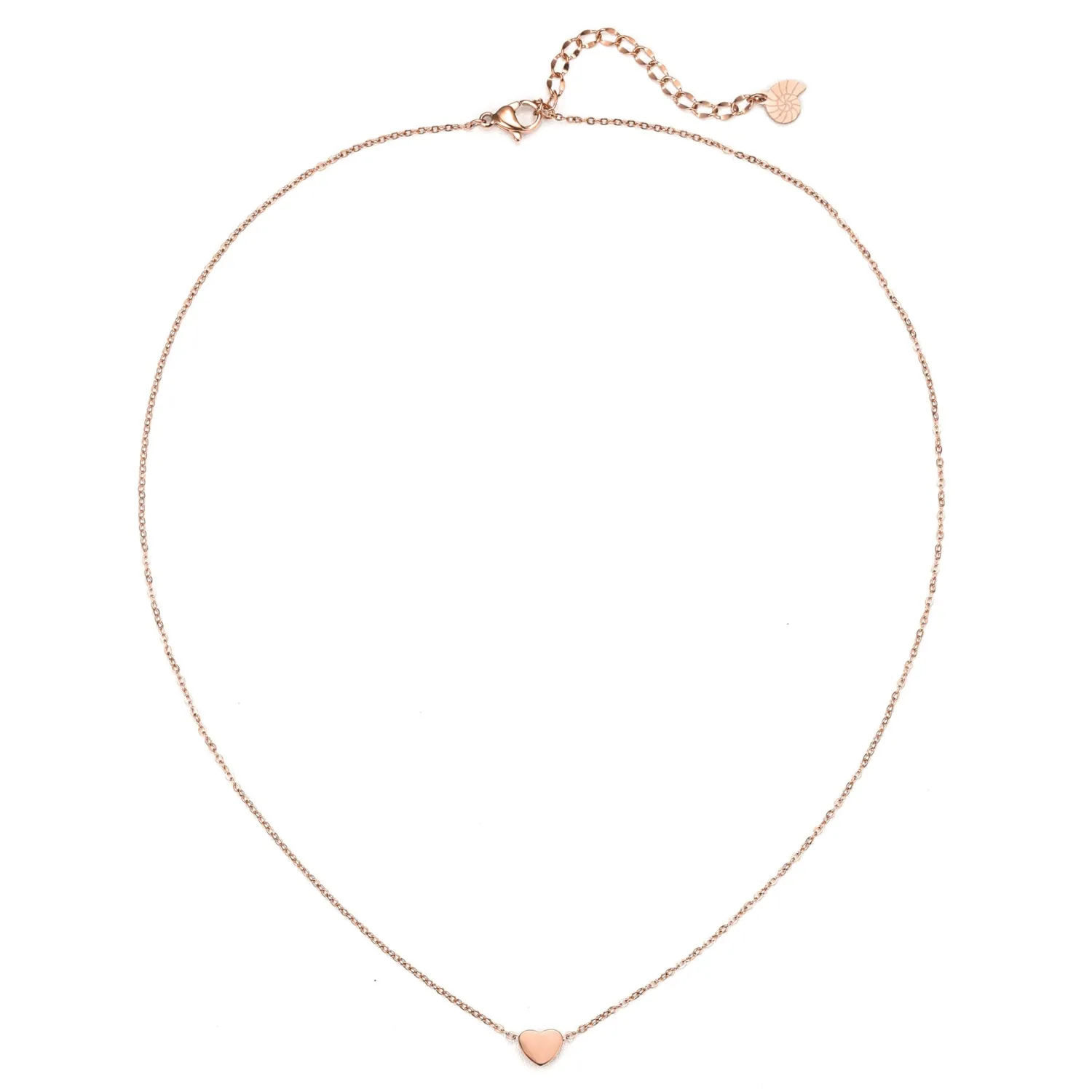 Filigrane Ketten | Hey Happiness Halskette mit Anhänger „Sweetheart“ in Roségold Rose Gold