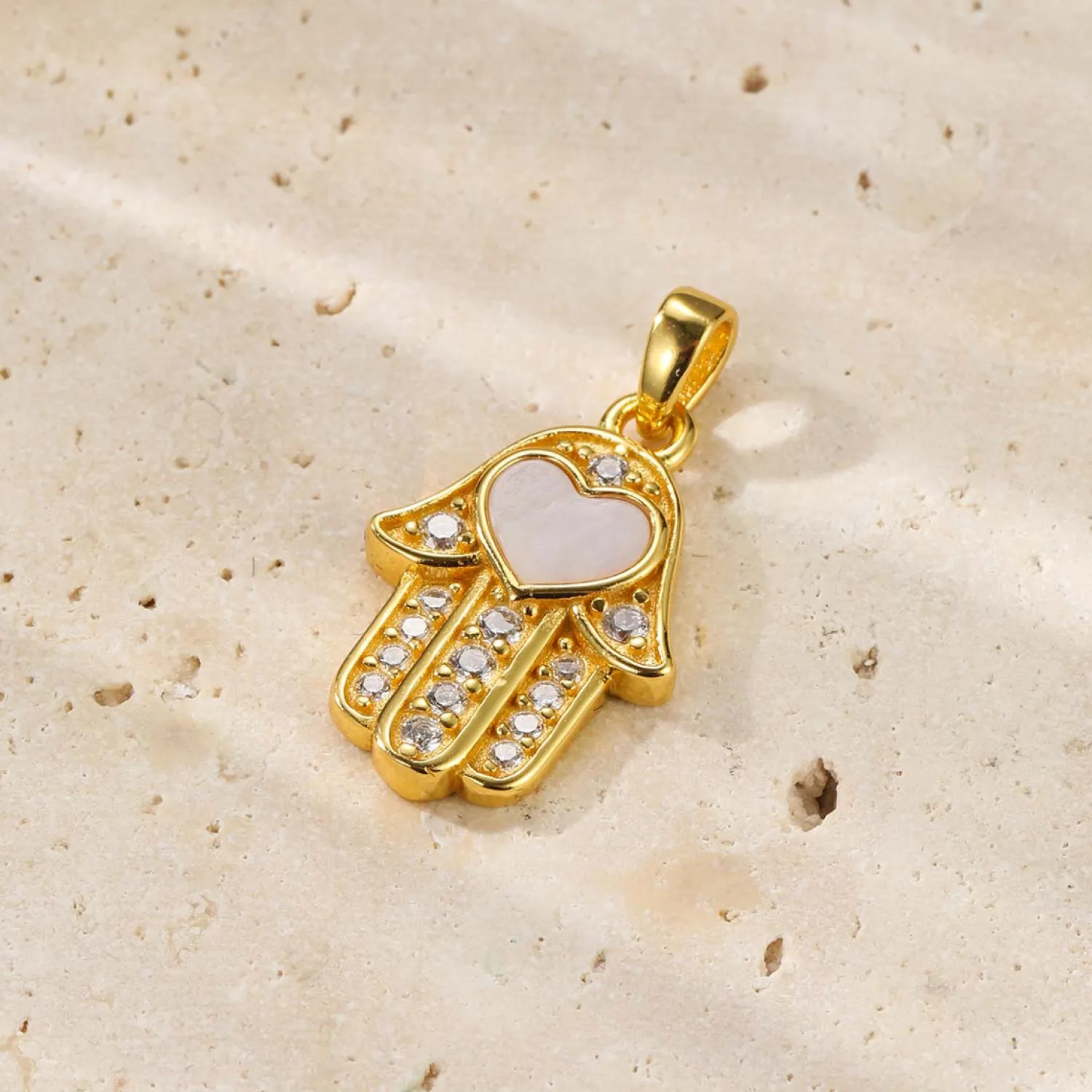 Anhänger | Filigrane Ketten | Hey Happiness Hamsa Hand Anhänger Halskette für Schutz aus Sterlingsilber