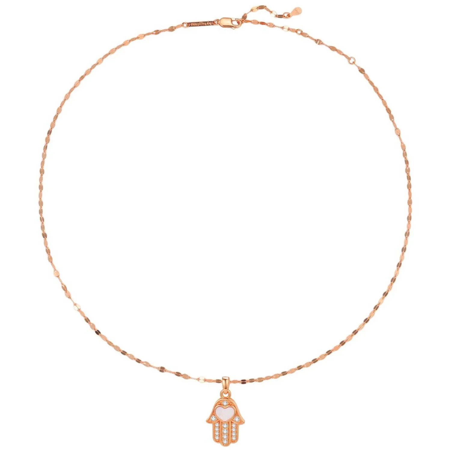 Anhänger | Filigrane Ketten | Hey Happiness Hamsa Hand Anhänger Halskette für Schutz aus Sterlingsilber