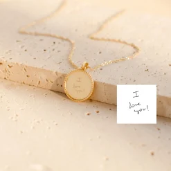 Anhänger | Filigrane Ketten | Hey Happiness Handschrift Anhänger Kette aus Sterlingsilber