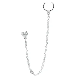 Ohrstecker | Hey Happiness Herz Ear Cuff Sterlingsilber Silver