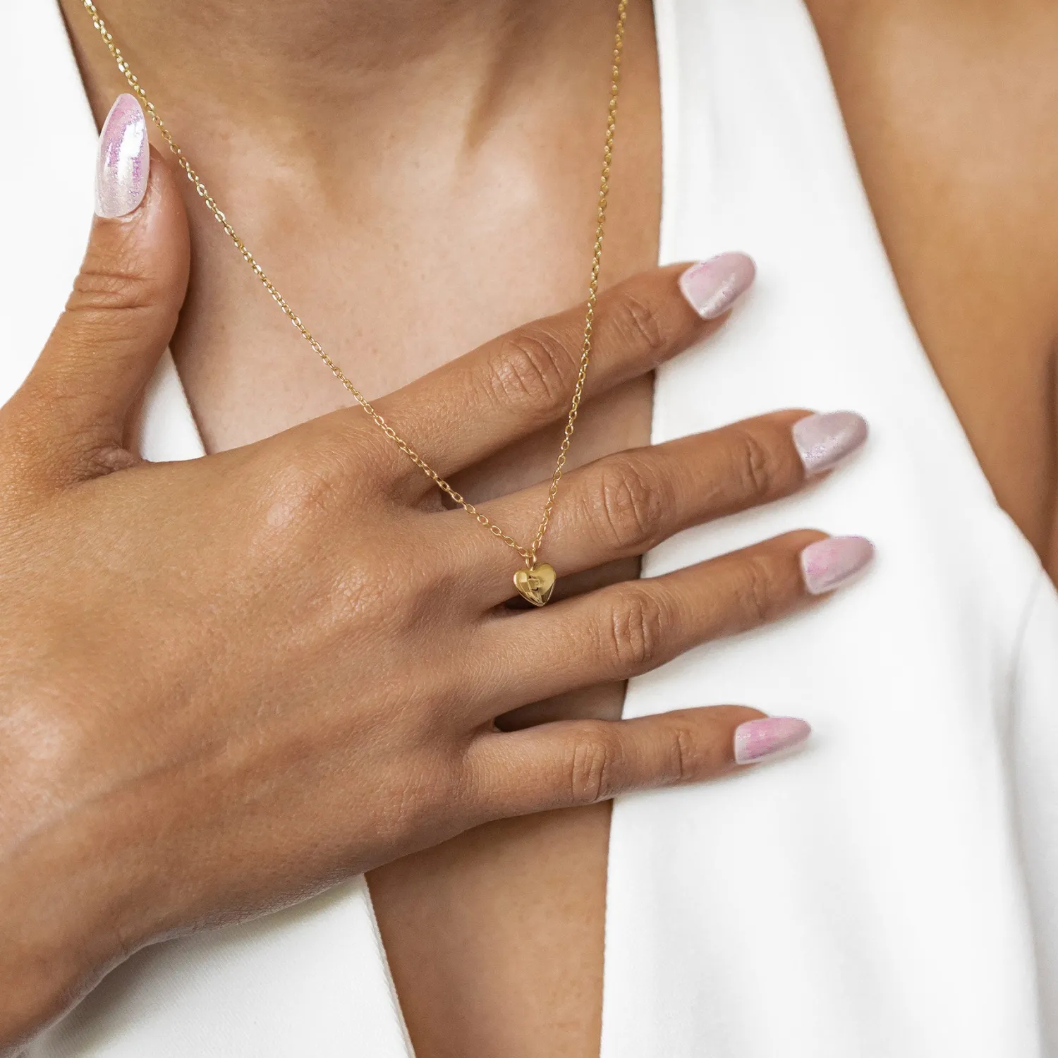 Filigrane Ketten | Hey Happiness Herz Halskette Love Sterlingsilber