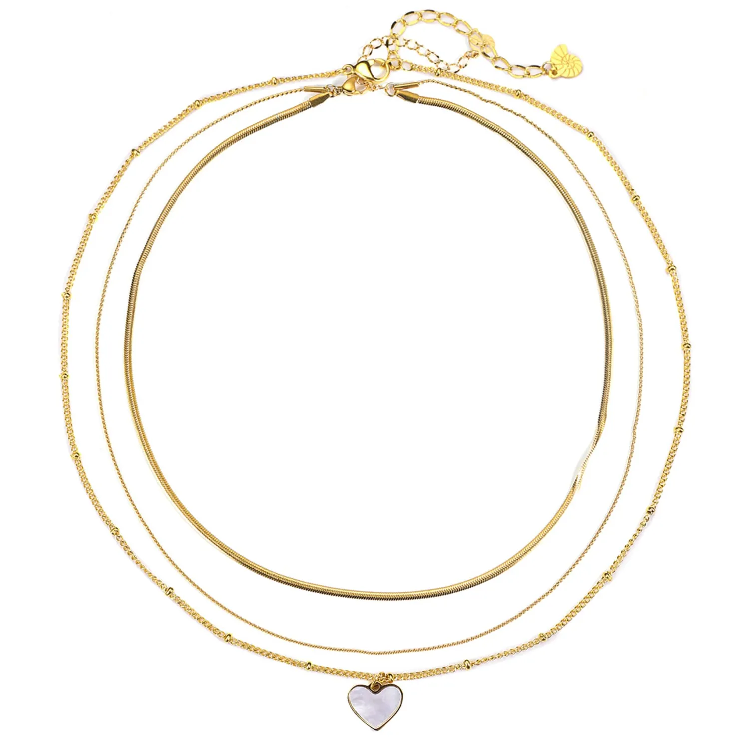 Necklace Sets | Hey Happiness Herz Layering Ketten Set