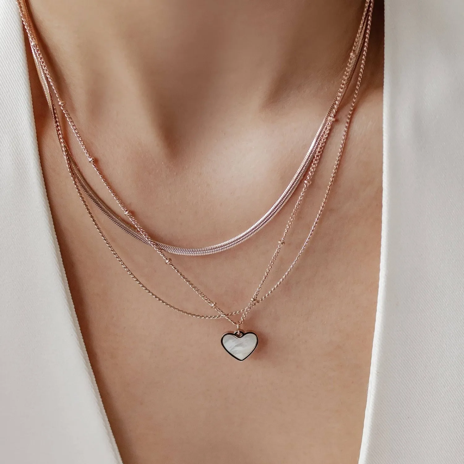 Necklace Sets | Hey Happiness Herz Layering Ketten Set