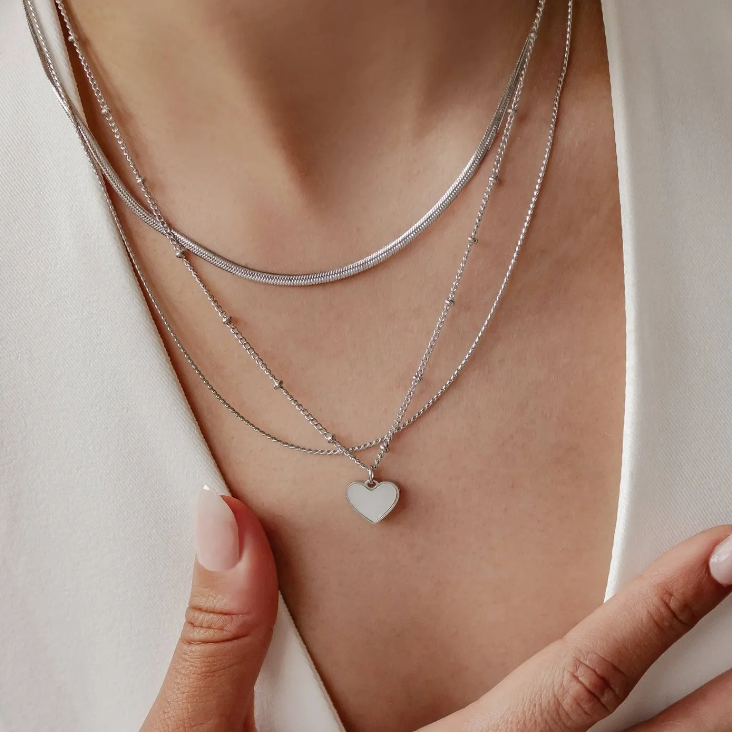 Necklace Sets | Hey Happiness Herz Layering Ketten Set