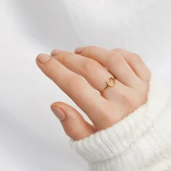 Schlichte Ringe | Hey Happiness Herz Ring in Gold