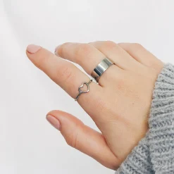Schlichte Ringe | Hey Happiness Herz Ring in Silber Silver