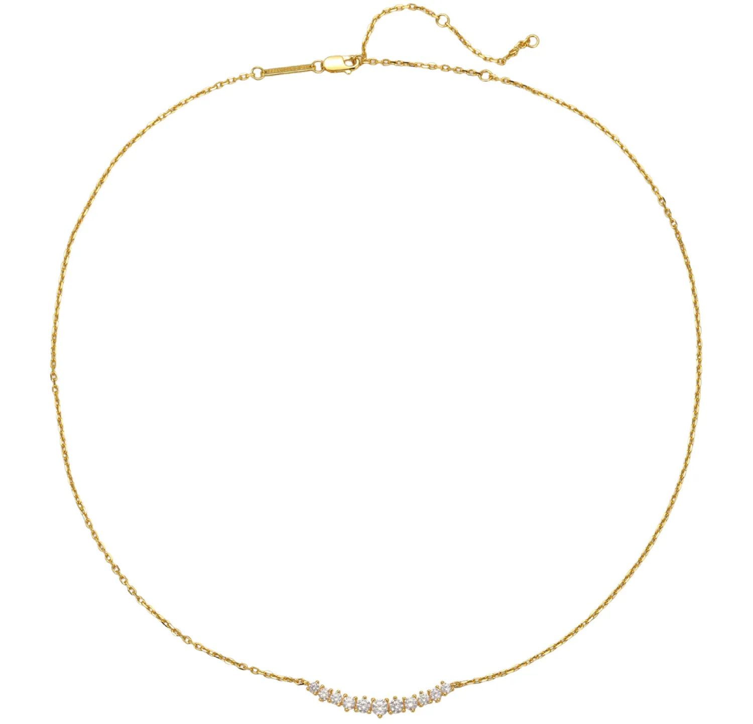 Filigrane Ketten | Hey Happiness Herz Tennis Halskette aus Sterlingsilber