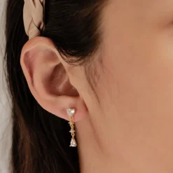 Ohrstecker | Hey Happiness Herz-Tropfen Ohrstecker aus Sterlingsilber