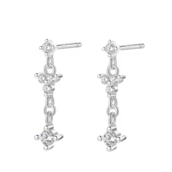 Ohrstecker | Hey Happiness Hängende Blüte Ohrstecker aus Sterlingsilber Silver