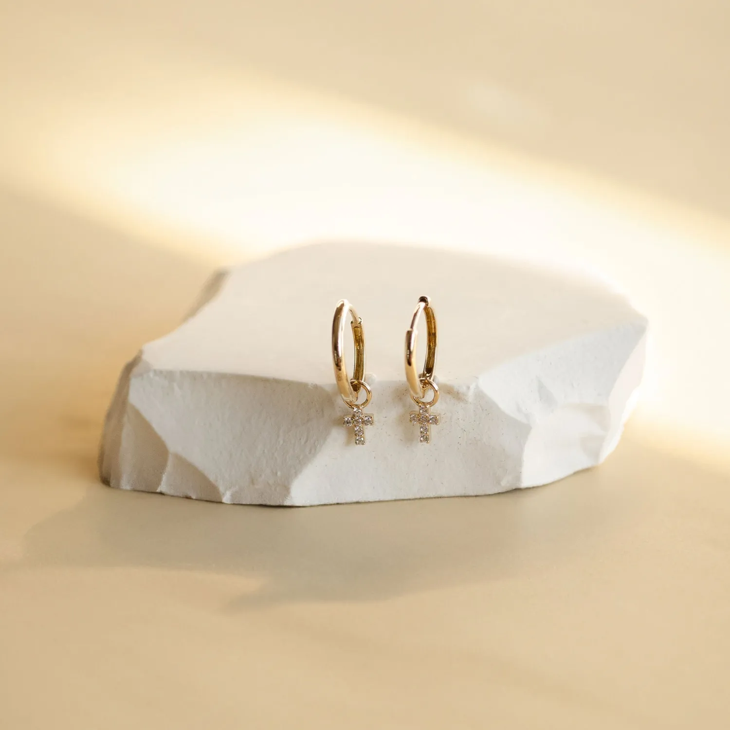 Ohrstecker | Hey Happiness Hoffnung Ohrringe 14K Gold