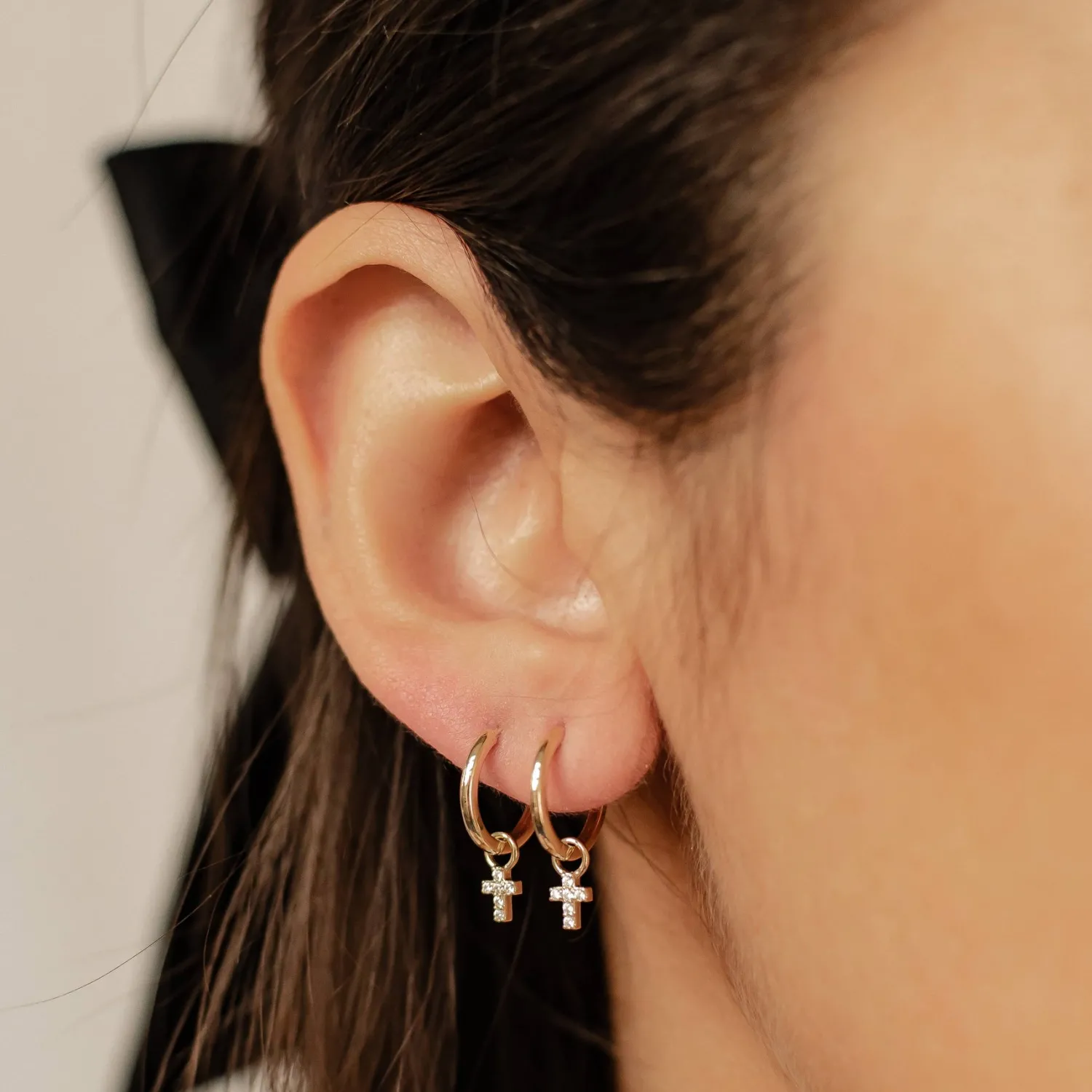 Ohrstecker | Hey Happiness Hoffnung Ohrringe 14K Gold