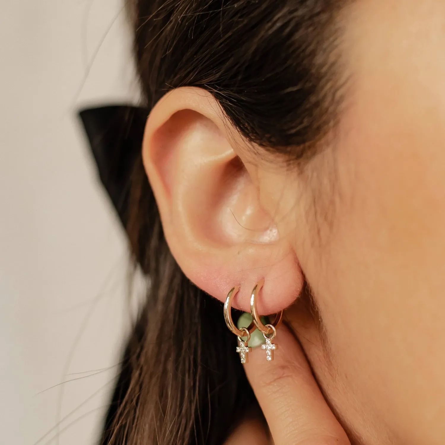 Ohrstecker | Hey Happiness Hoffnung Ohrringe 14K Gold
