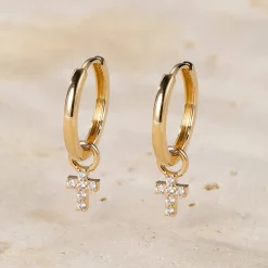Ohrstecker | Hey Happiness Hoffnung Ohrringe 14K Gold