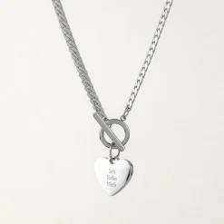 Statement Ketten | Hey Happiness Ich Liebe Dich T-Steg Necklace