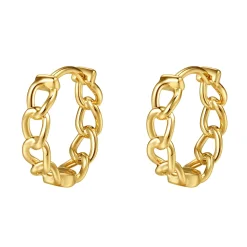 Huggie Ohrringe | Hey Happiness Infinite Glieder Huggie Ohrringe 585 Gold