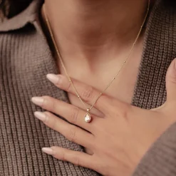 Filigrane Ketten | Hey Happiness Januar Granat Geburtsstein Halskette Sterlingsilber