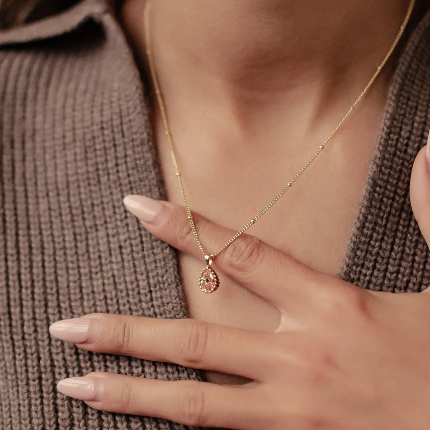 Filigrane Ketten | Hey Happiness Januar Granat Geburtsstein Halskette Sterlingsilber