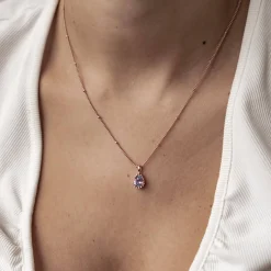 Filigrane Ketten | Hey Happiness Juni Alexandrit Geburtsstein Halskette Sterlingsilber