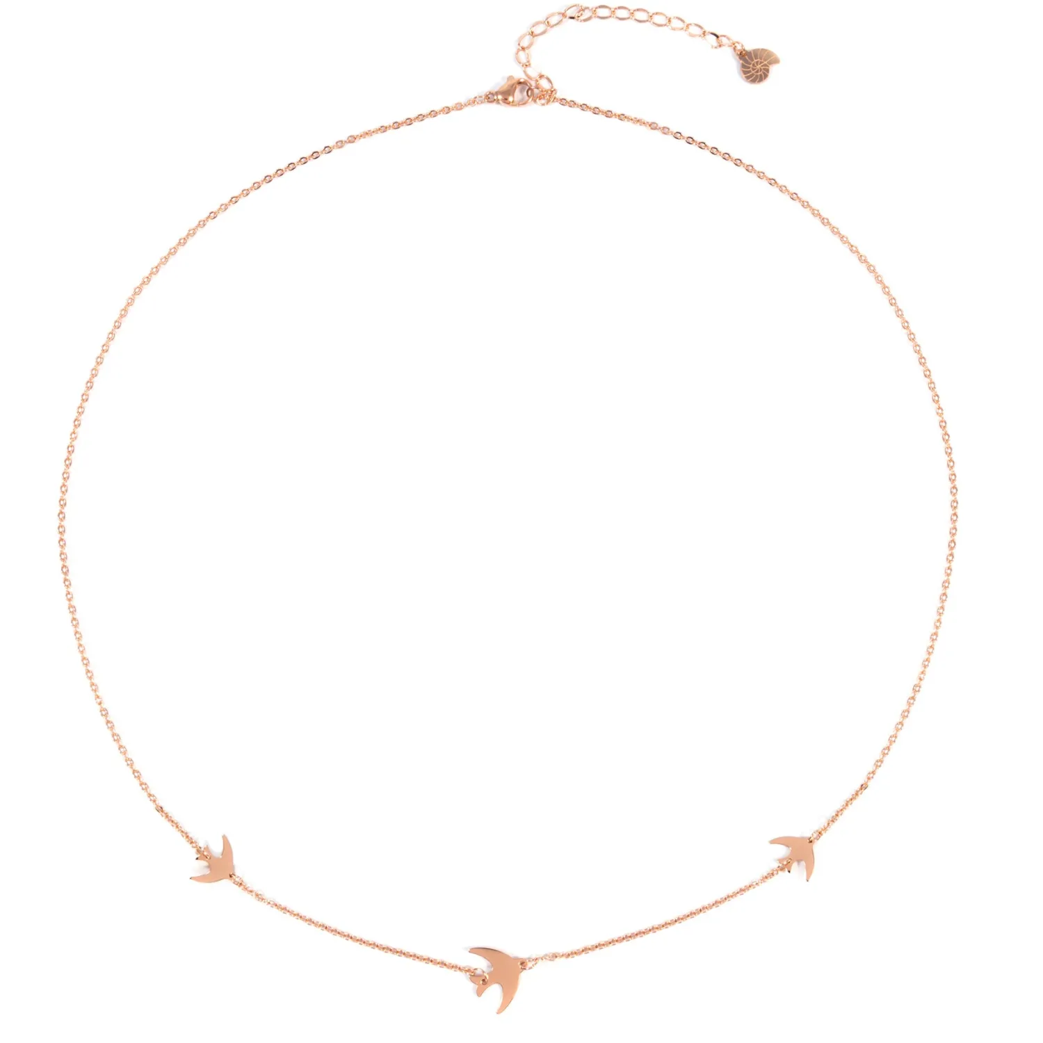 Filigrane Ketten | Hey Happiness Kette Fliegende Vögel in Rosegold Rose Gold