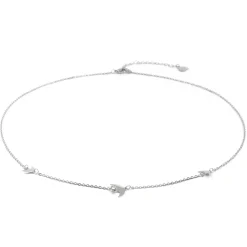 Filigrane Ketten | Hey Happiness Kette Fliegende Vögel in Silberfarbe Silver