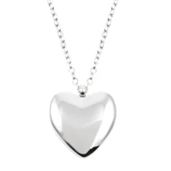 Filigrane Ketten | Hey Happiness Kette Liebe Herz Anhänger in Silberfarbe Silver