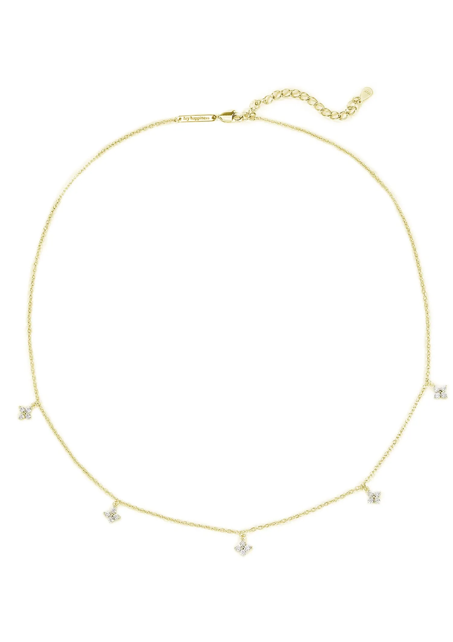 Filigrane Ketten | Hey Happiness Kette mit Blume Charms aus Sterlingsilber