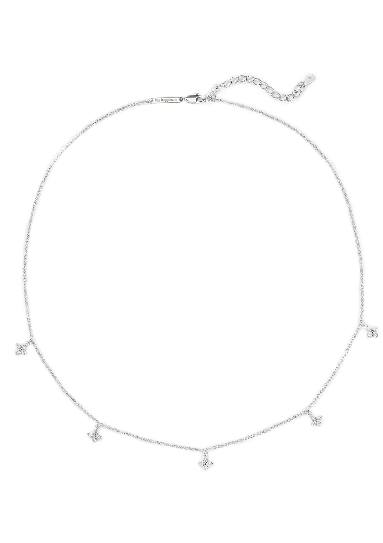 Filigrane Ketten | Hey Happiness Kette mit Blume Charms aus Sterlingsilber