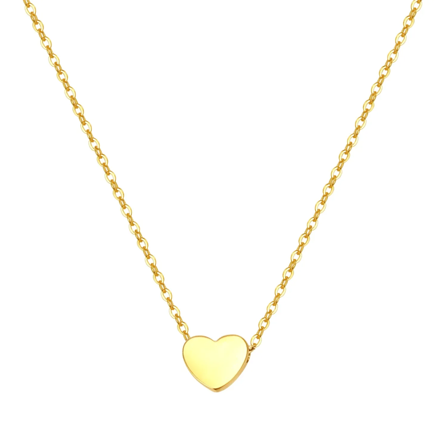 Filigrane Ketten | Hey Happiness Kette mit Herz Anhänger in Gold