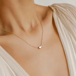 Filigrane Ketten | Hey Happiness Kette mit Herz Anhänger in Gold