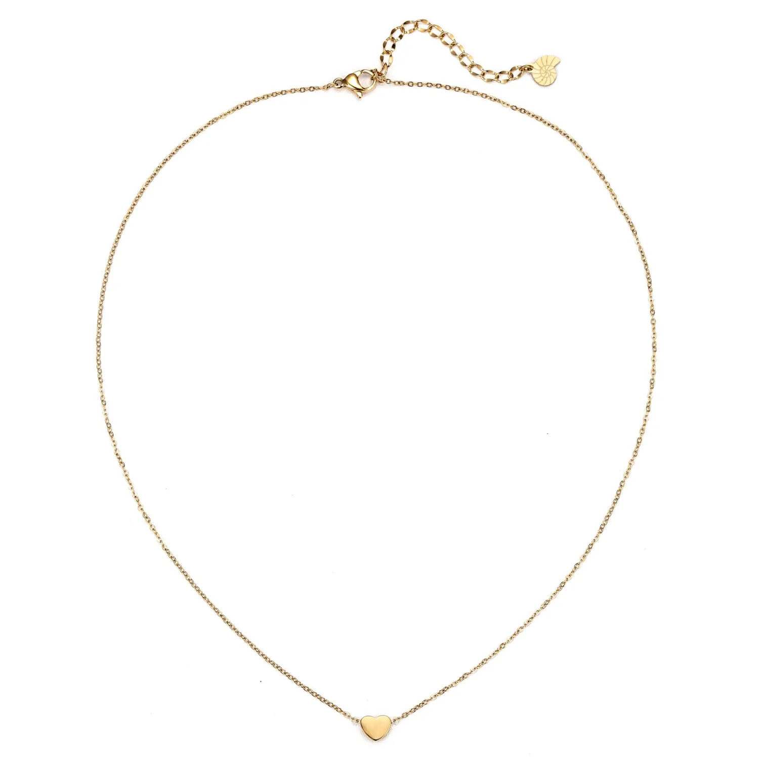 Filigrane Ketten | Hey Happiness Kette mit Herz Anhänger in Gold