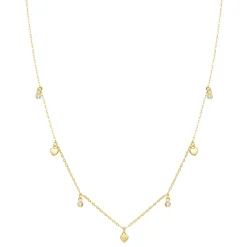 Filigrane Ketten | Hey Happiness Kette mit Herzchen Sterlingsilber in Gold