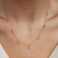 Filigrane Ketten | Hey Happiness Kette mit Herzchen Sterlingsilber in Gold