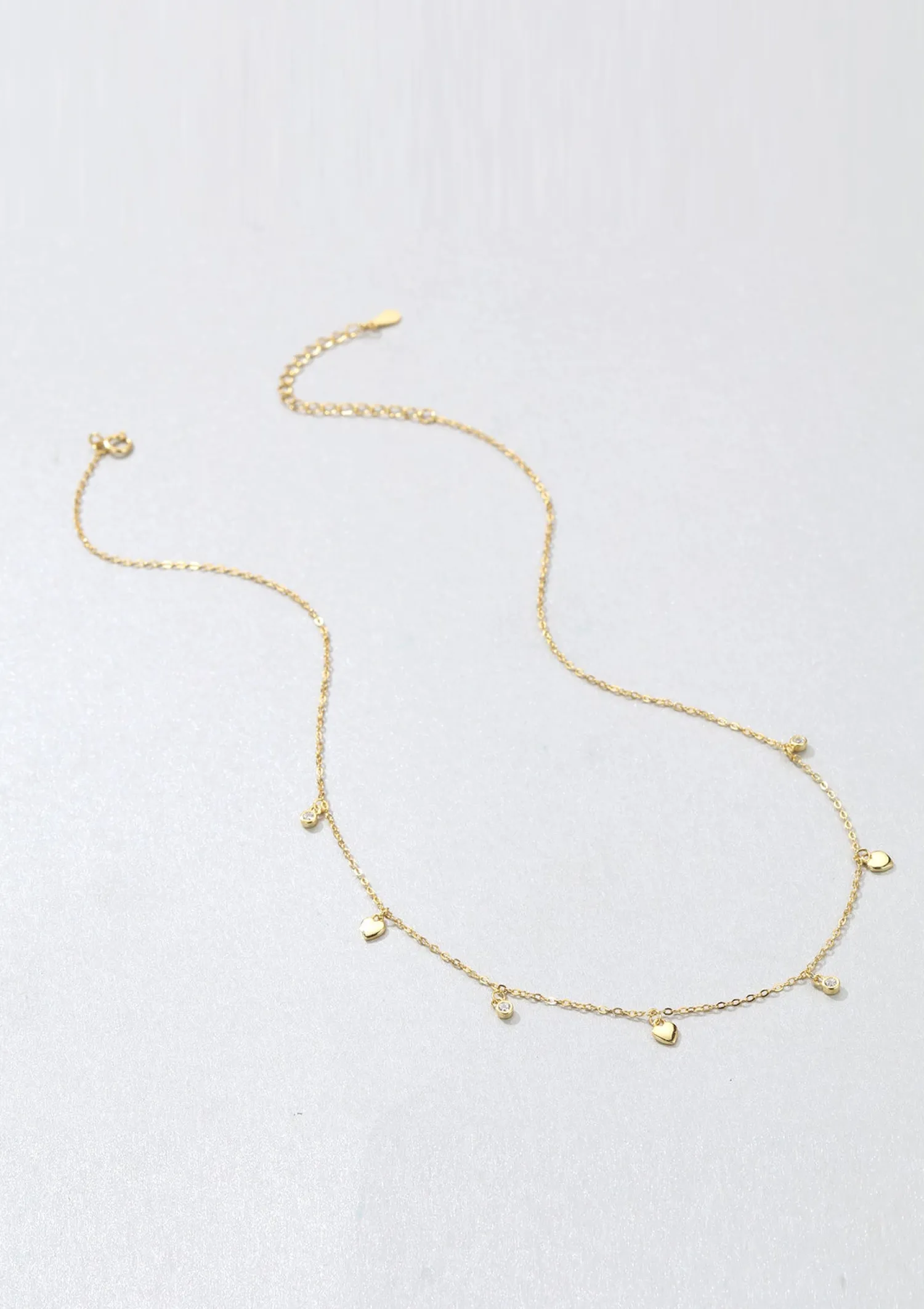 Filigrane Ketten | Hey Happiness Kette mit Herzchen Sterlingsilber in Gold