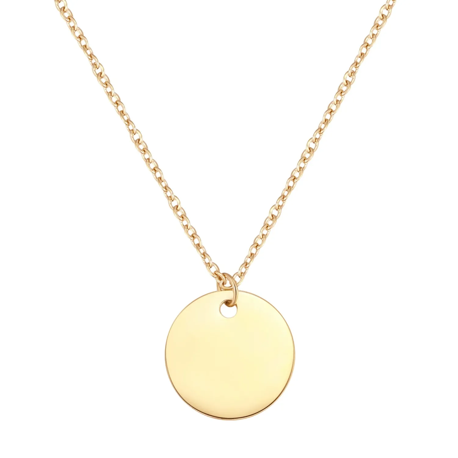 Filigrane Ketten | Hey Happiness Kette mit Kreis in farbe Gold
